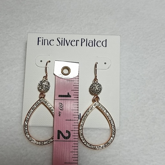 Rose Gold-tone And Crystal Dangle earrings - Picture 4 of 5